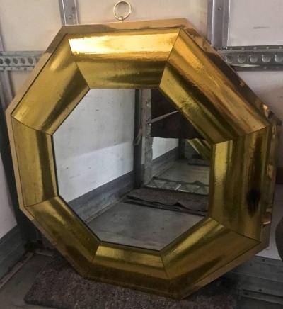 Andre Hayat Andr Hayat Octagonal Gold Mercury Curved Glass Spectacular Exclusive Mirror