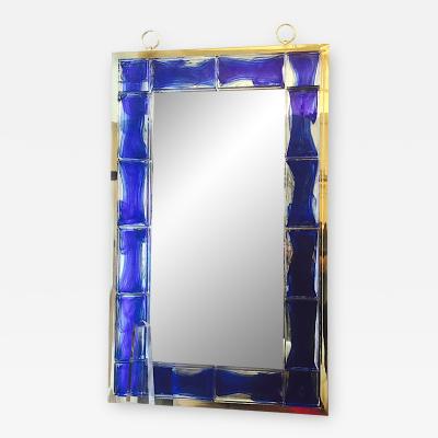 Andre Hayat Andre Hayat Mirror Model New York in Glass Bricks Color Deep Blue