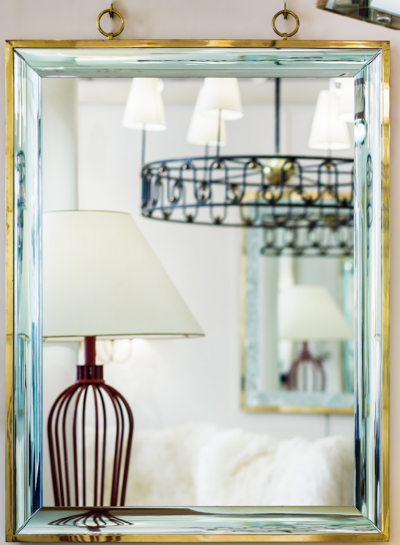 Andre Hayat Andre Hayat Pure Design Mirror with Glass Magnifying Effect Frame