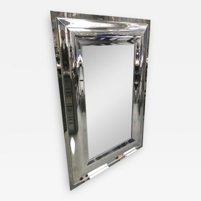Andre Hayat Andre Hayat Rectangular Curved Silver Mercury Frame Mirror