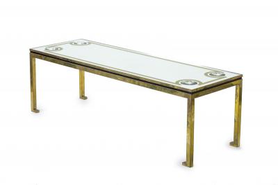 Andre Hayat Andre Hayat exclusive long bronze coffee table with mirrored top lense effect