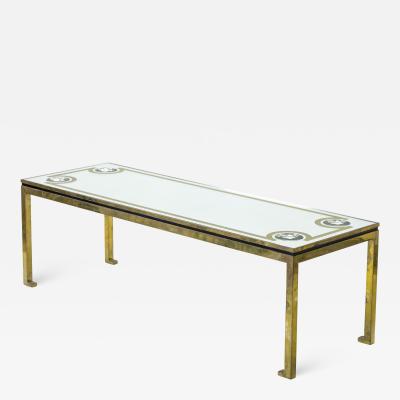 Andre Hayat Andre Hayat exclusive long bronze coffee table with mirrored top lense effect