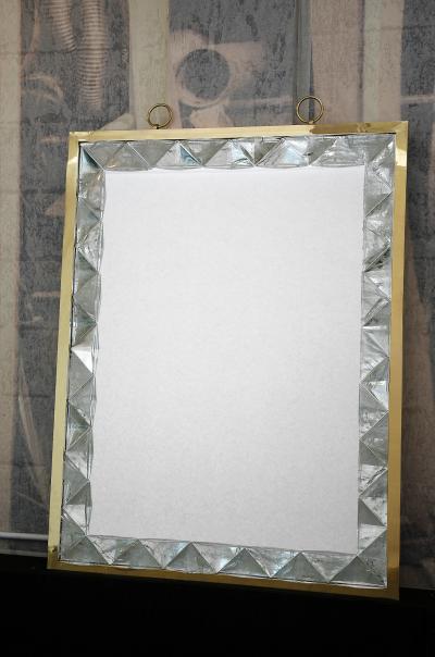 Andre Hayat Rock Crystal Framed Mirror by Andre Hayat