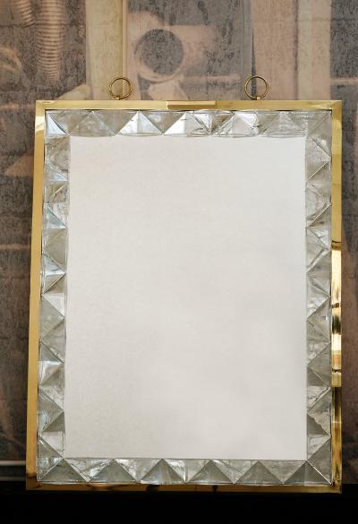 Andre Hayat Rock Crystal Framed Mirror by Andre Hayat