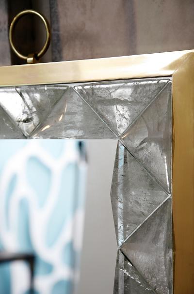 Andre Hayat Rock Crystal Framed Mirror by Andre Hayat