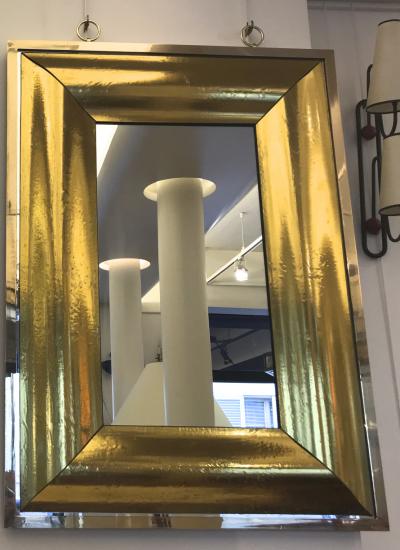 Andre Hayat stunning Rectangular Curved gold Mercury Frame Andre Hayat Mirror