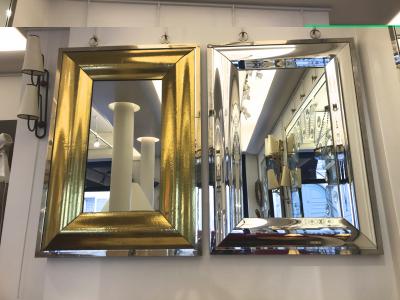 Andre Hayat stunning Rectangular Curved gold Mercury Frame Andre Hayat Mirror