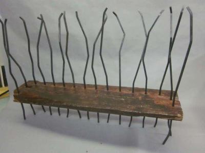 Andrea Branzi Hand Made Italian Modern Brutalist Bench Sofa in the Spirit of Andrea Branzi