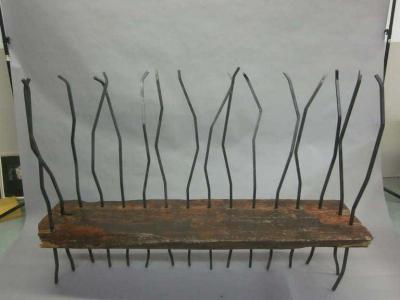 Andrea Branzi Hand Made Italian Modern Brutalist Bench Sofa in the Spirit of Andrea Branzi