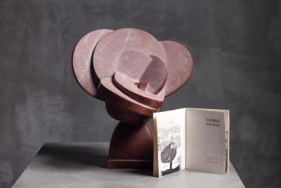 Andrea Grassi Involucro Red Marble Sculpture by Andrea Grassi Italy 1970s