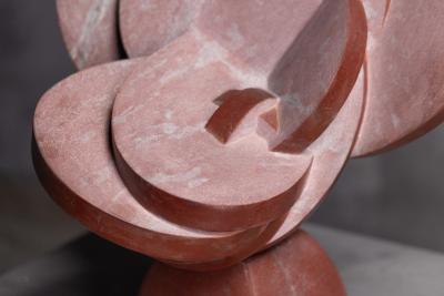 Andrea Grassi Involucro Red Marble Sculpture by Andrea Grassi Italy 1970s