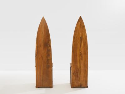 Andrea Salvetti Andrea Salvetti pair of neo gothic chairs solid pine 1994