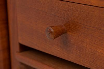 Andreas Tuck Hans Wegner For Andreas Tuck Mid Century Teak Wood Drop Leaf Sewing Table
