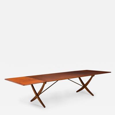 Andreas Tuck Hans Wegner for Andreas Tuck American Mid Century Drop Leaf Teak Dining Table