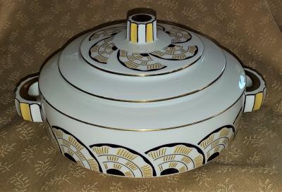 Andres Francois French Andre Francois Limoges Art Deco Lidded Bowl