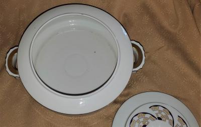 Andres Francois French Andre Francois Limoges Art Deco Lidded Bowl