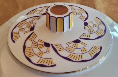 Andres Francois French Andre Francois Limoges Art Deco Lidded Bowl