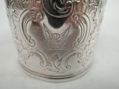 Andrew Fogelberg Antique English Georgian Neoclassical Sterling Silver Mustard Pot 1770
