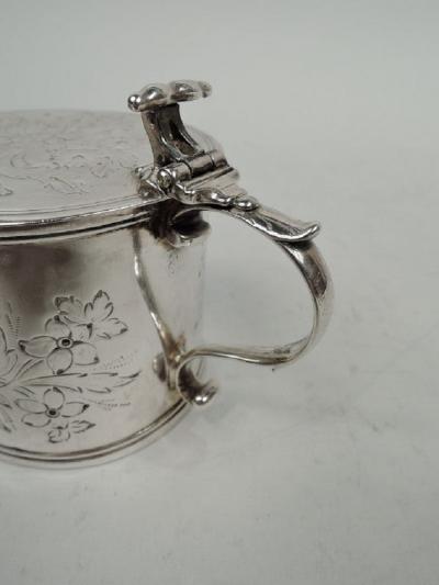 Andrew Fogelberg Antique English Georgian Neoclassical Sterling Silver Mustard Pot 1770