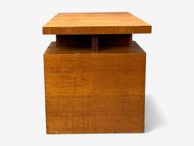 Andrew Szoeke Andrew Szoeke Satinwood Oak Writing Desk and Chair USA 1950s