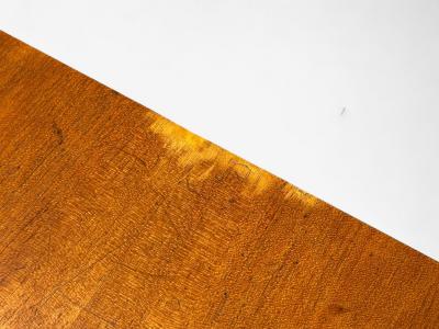 Andrew Szoeke Andrew Szoeke Satinwood Oak Writing Desk and Chair USA 1950s