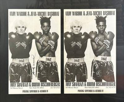 Andy Warhol A Signed Andy Warhol and Jean Michel Basquiat Exhibition Poster