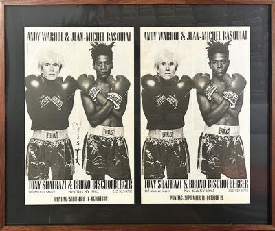 Andy Warhol A Signed Andy Warhol and Jean Michel Basquiat Exhibition Poster