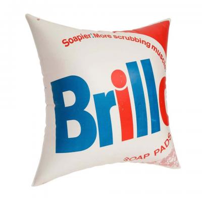 Andy Warhol After Andy Warhol Brillo Pillow Red White Blue Inflatable Signed