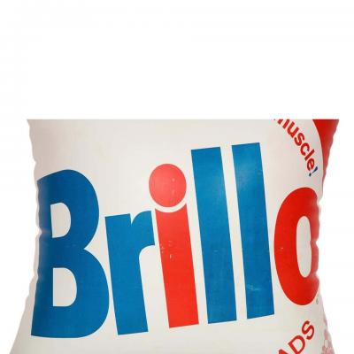 Andy Warhol After Andy Warhol Brillo Pillow Red White Blue Inflatable Signed
