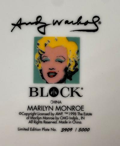 Andy Warhol American Modern Marilyn Monroe Dinner Plate Andy Warhol