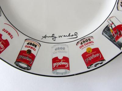 Andy Warhol Set of 24 Place Settings Andy Warhol White Campbells Soup Dinnerware