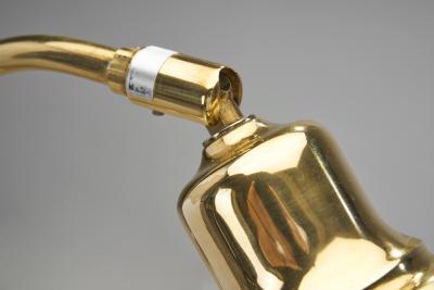 Aneta Belysning AB Jan Wickelgren Curved Brass Table Lamp for Aneta Belysning AB Sweden 1970s