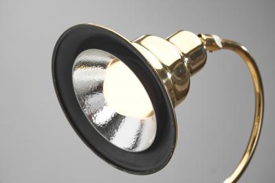 Aneta Belysning AB Jan Wickelgren Curved Brass Table Lamp for Aneta Belysning AB Sweden 1970s