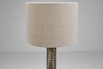 Aneta Belysning AB Swedish Brass Spiral Table Lamp by Aneta Sweden ca 1950s