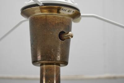 Aneta Belysning AB Swedish Brass Spiral Table Lamp by Aneta Sweden ca 1950s