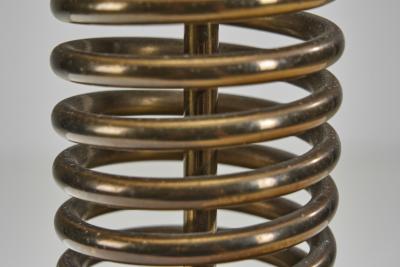 Aneta Belysning AB Swedish Brass Spiral Table Lamp by Aneta Sweden ca 1950s