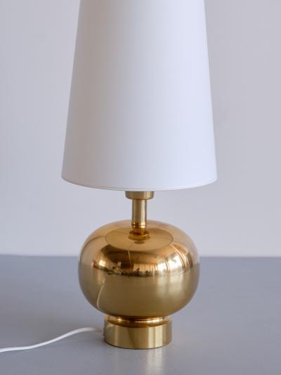 Aneta Belysning AB Swedish Modern Brass Table Lamp by Aneta Belysning V xj Sweden 1970s