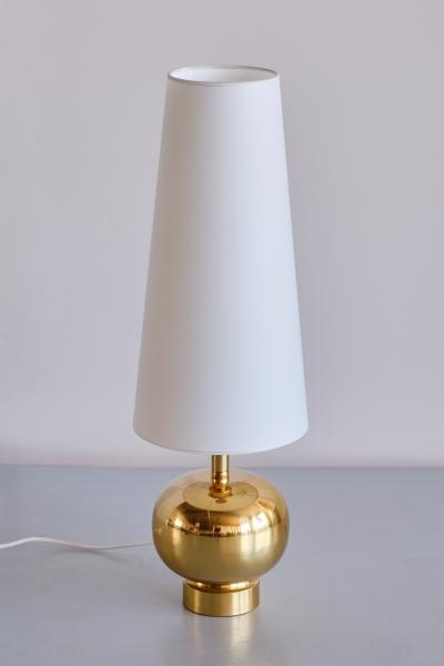 Aneta Belysning AB Swedish Modern Brass Table Lamp by Aneta Belysning V xj Sweden 1970s