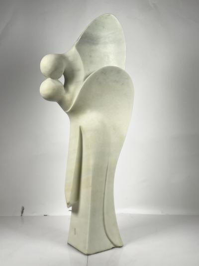 Angel Kiss Life Size Granite Sculpture