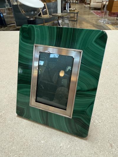 Angeletti Malachite Picture Frame Rome Mid 20th Century