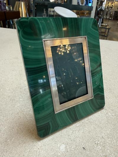 Angeletti Malachite Picture Frame Rome Mid 20th Century