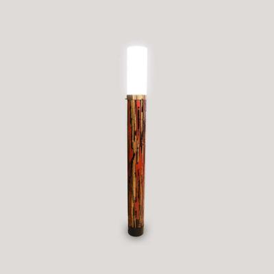 Angelo Brotto 1950S FLOOR LAMP ART ENAMEL ON METAL ACRYLIC SHADE BY ANGELO BROTTO