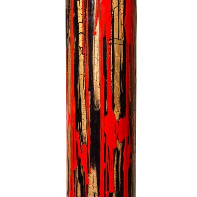 Angelo Brotto 1950S FLOOR LAMP ART ENAMEL ON METAL ACRYLIC SHADE BY ANGELO BROTTO