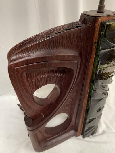 Angelo Brotto 1960s brutalist table lamp attributed to Angelo Brotto