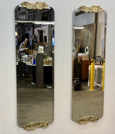 Angelo Brotto Angelo Brotto Gilt Metal Wall Mirror 1970s