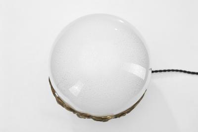 Angelo Brotto Angelo Brotto Natalia Brass and Glass Table Lamp for Esperia Italy 1970s