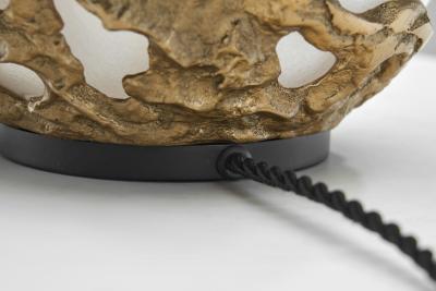 Angelo Brotto Angelo Brotto Natalia Brass and Glass Table Lamp for Esperia Italy 1970s