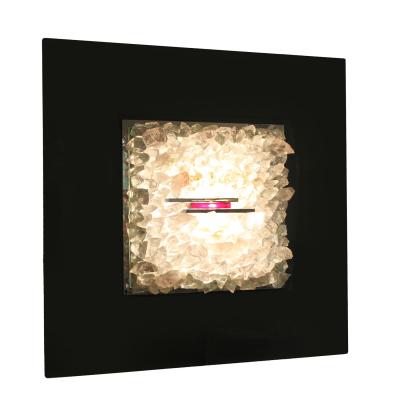 Angelo Brotto Angelo Brotto Rock Crystal Wall Light 1970s Signed