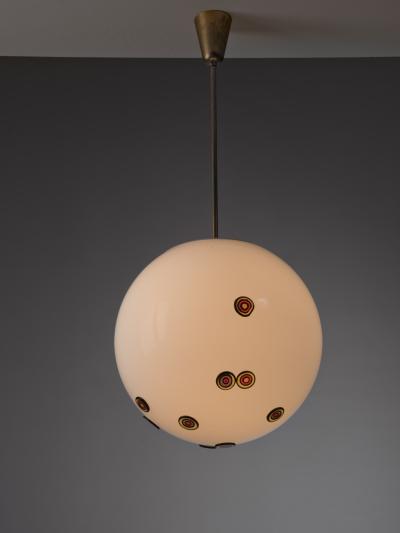 Angelo Brotto Angelo Brotto opaline glass pendant for Esperia Italy