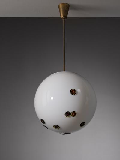 Angelo Brotto Angelo Brotto opaline glass pendant for Esperia Italy